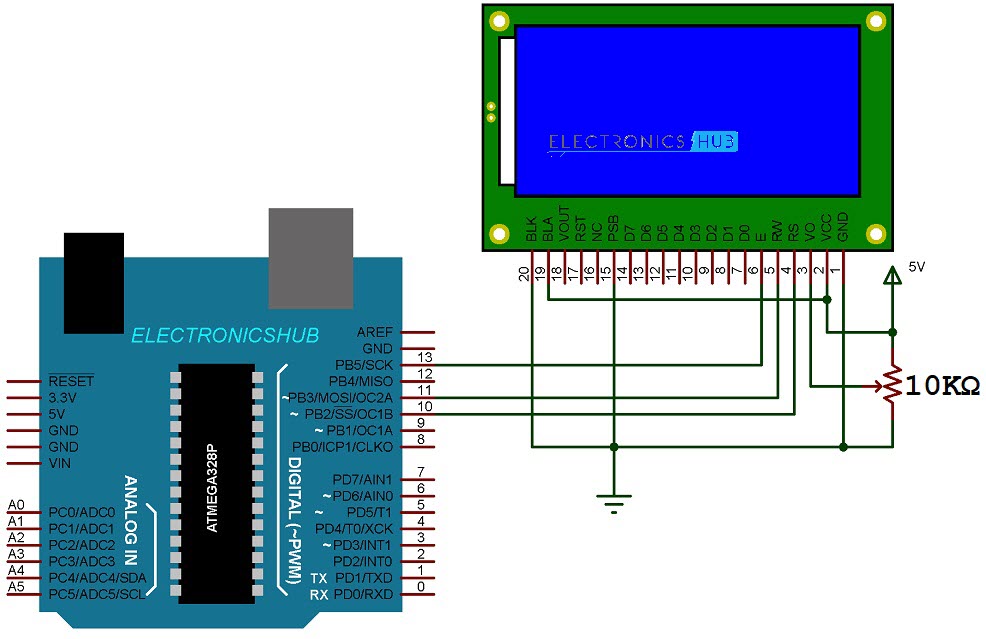 آموزش راه اندازی LCD گرافیکی با آردوینو